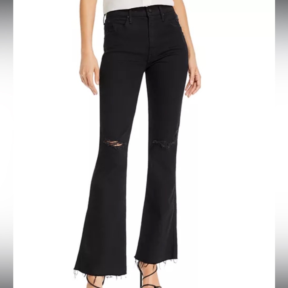 MOTHER Weekender fray flared denim. Size 28. Gently worn